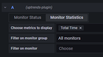 Auswahl von Uptrends Daten zur Anzeige im Panel