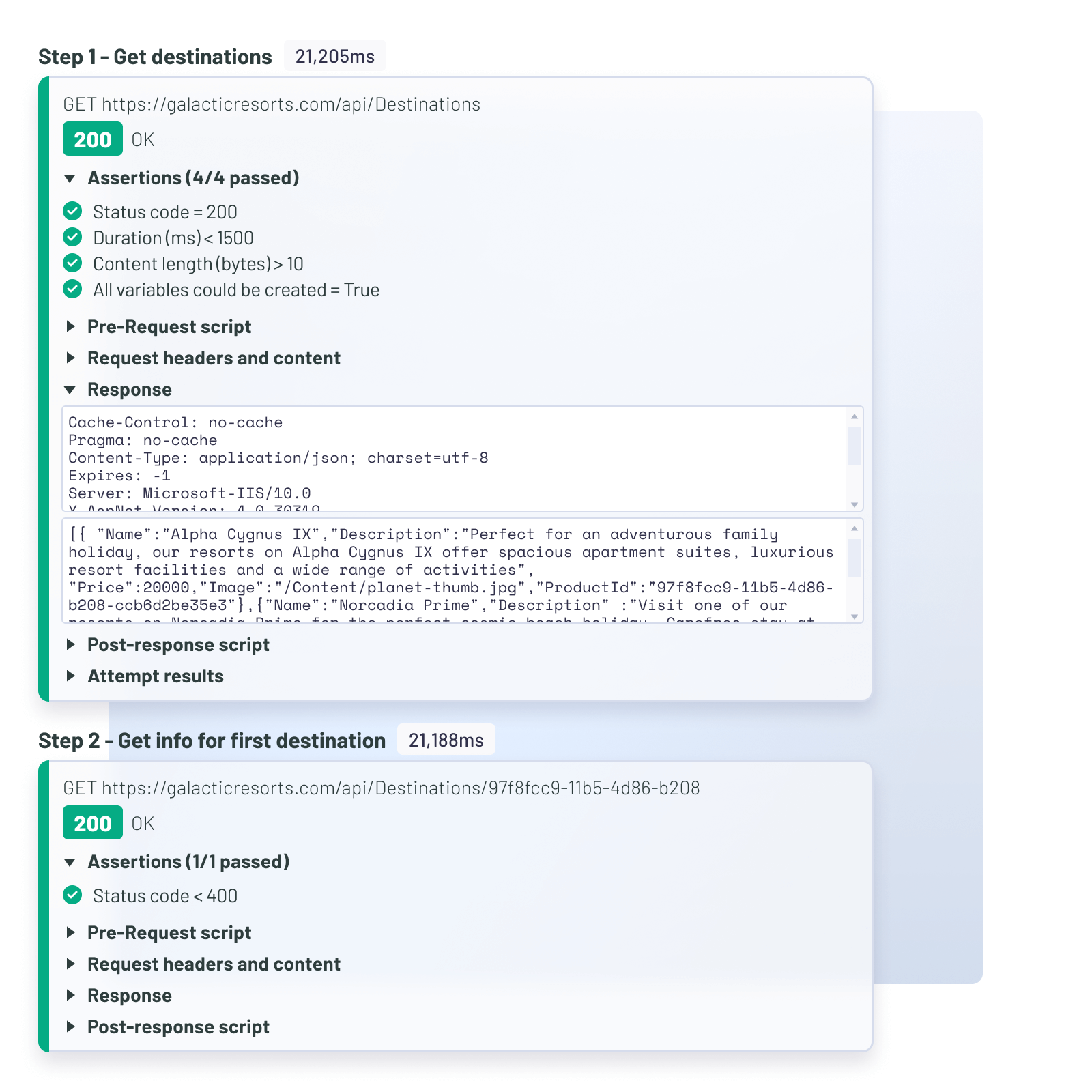 Erstellung von Multi-Step-API-Monitoring-Szenarien